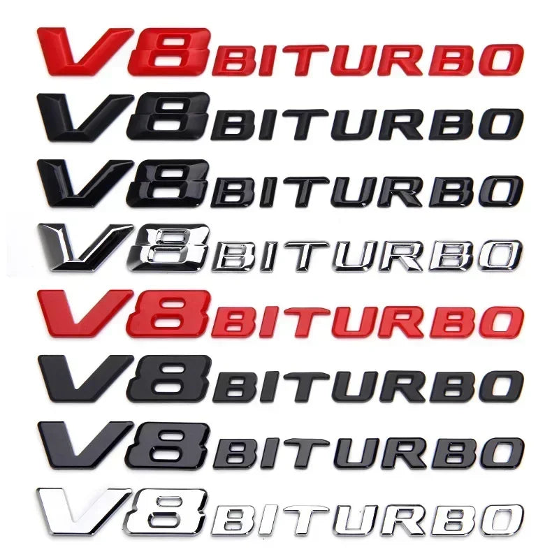V8 BITURBO 3D Emblem Badge