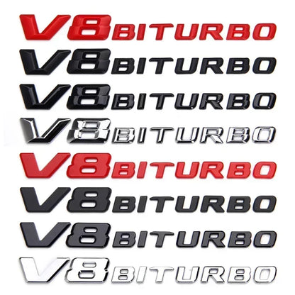 V8 BITURBO 3D Emblem Badge