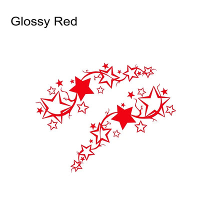 2Pcs Bright Star Car Side Stickers