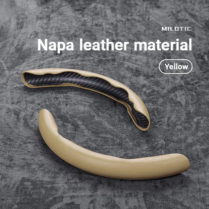 Suede / Nappa Leather Car Steering Wheel Cover 