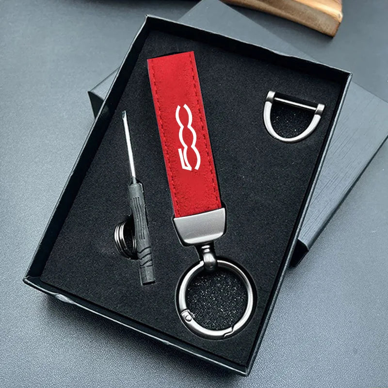 500 Car Leather Keychain 