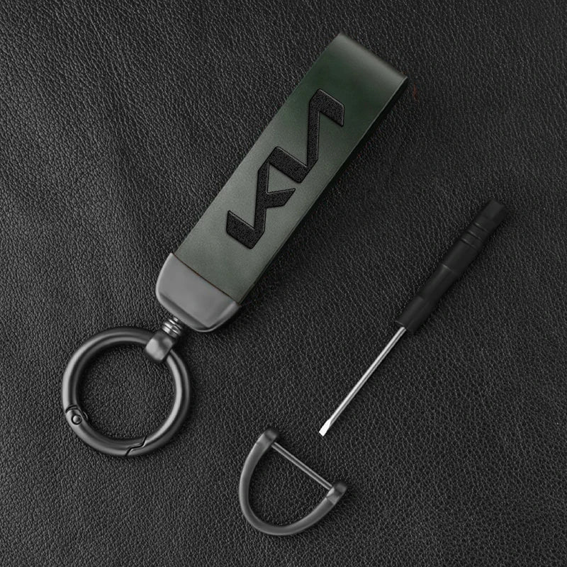 KN Car Leather Keychain