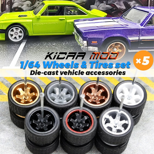 1:64 Wheels & Tires Set