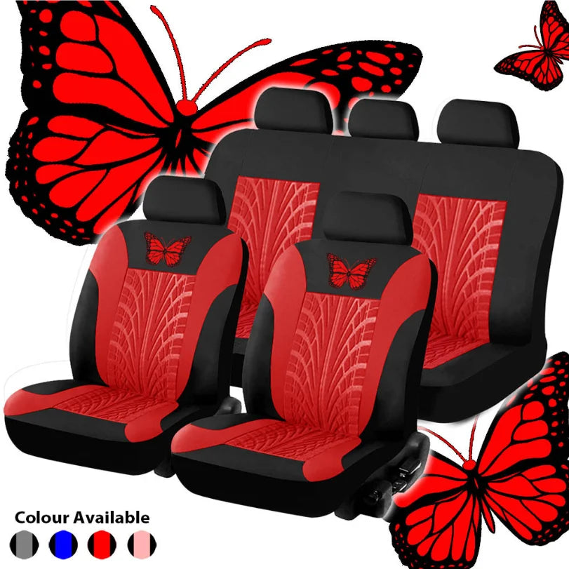 Butterfly Car Seat Cover Full Set 
