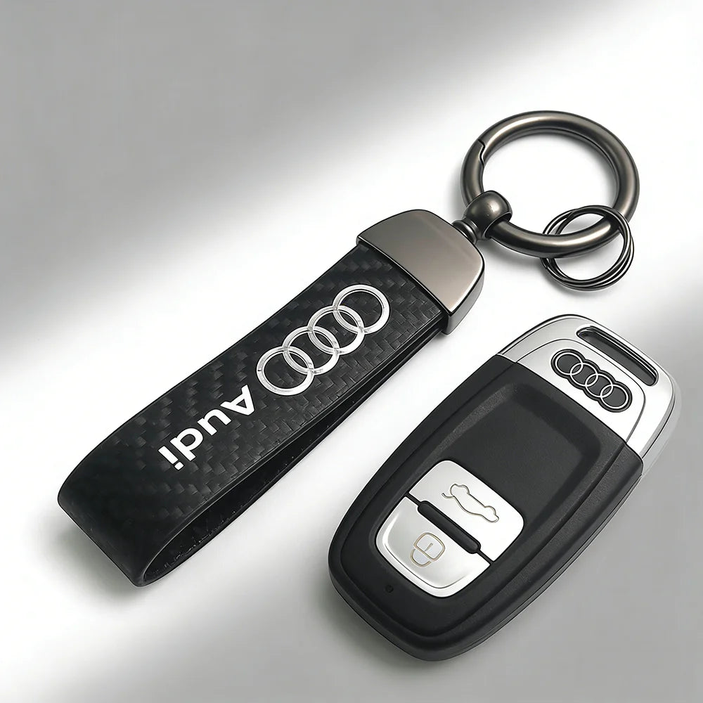 A. Car Carbon Fiber Keychain