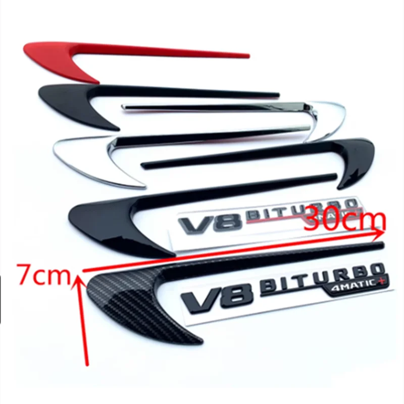 2PCS Vent Fender Trim Emblem Side Sticker