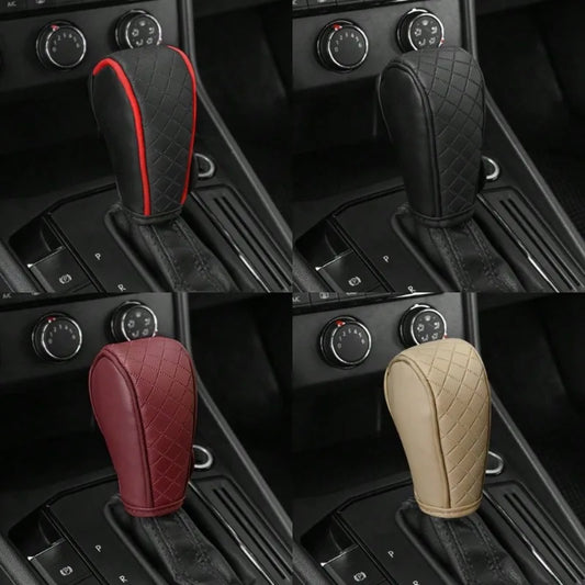 Luxury Leather Gear Shift Knob Cover