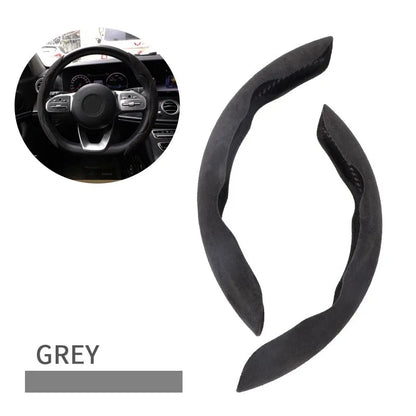 Suede / Nappa Leather Car Steering Wheel Cover 