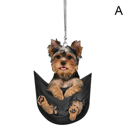 2D Cute Pet Puppy Car Decor