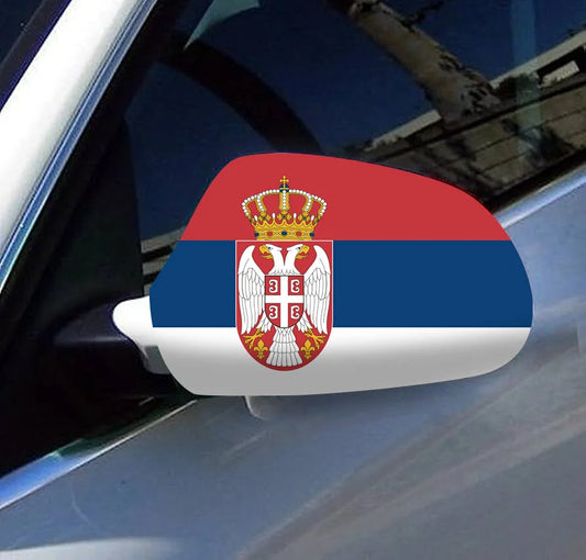 Serbia Flag Car Mirror Cover