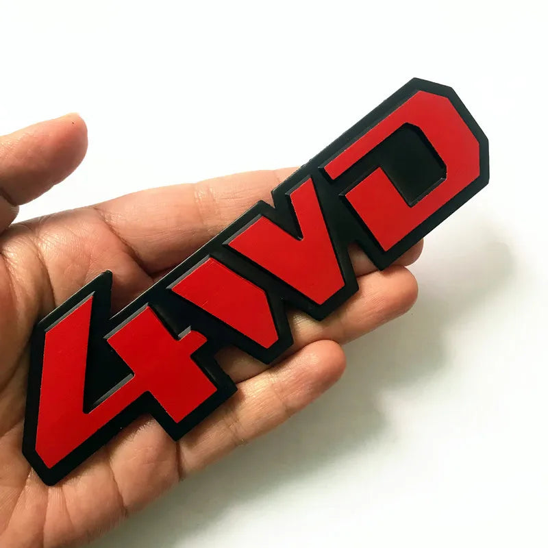 4WD Metal Sticker 3D Chrome