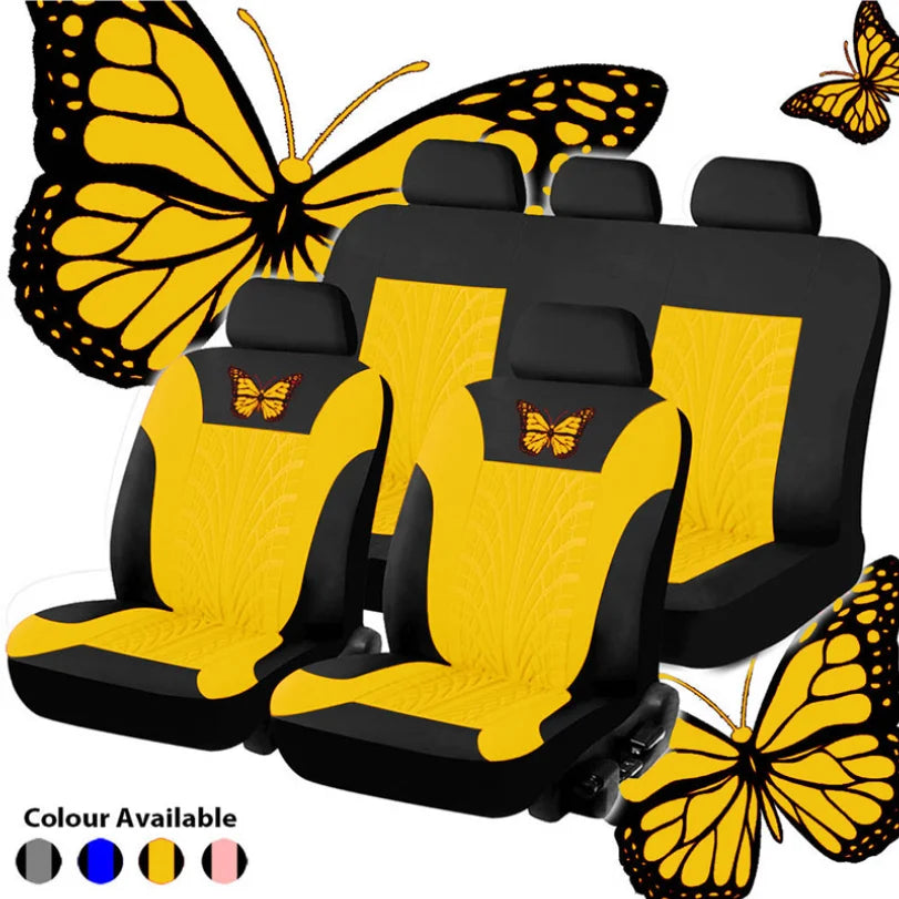 Butterfly Car Seat Cover Full Set 