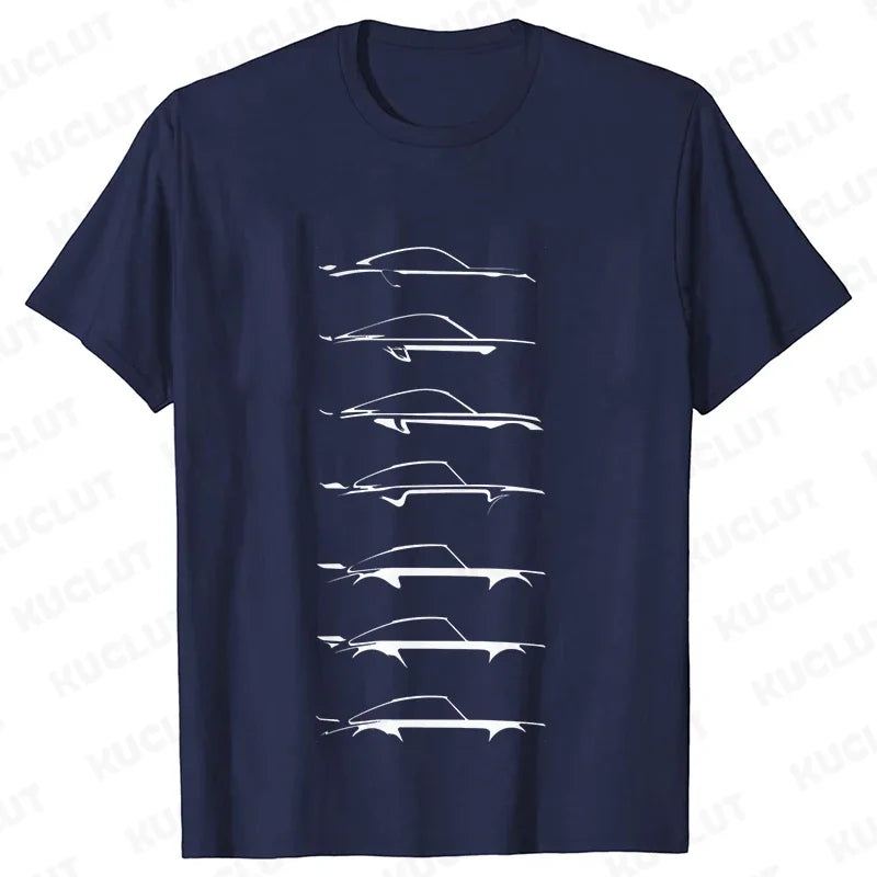 Camiseta masculina de automobilismo