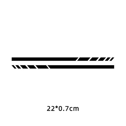 2PCS Stripes Sticker Rearview Mirror 