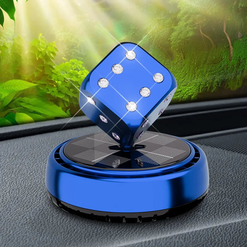 Solar-Powered Rotating Dice Air Freshener