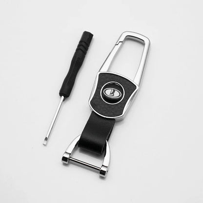 Porte-clés en cuir et métal Lada 3D 