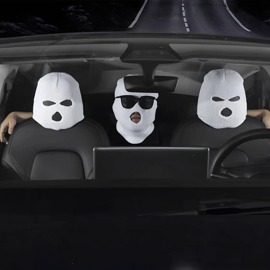 Funda para reposacabezas de coche divertida Mascarilla