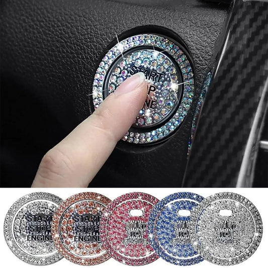 Car Start Button Diamond Sticker 