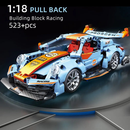 Pull Back Racing Car Building Blocks