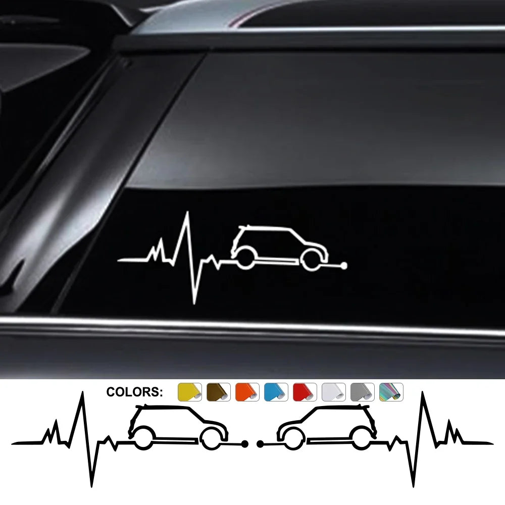 Car Window Heartbeat Sticker