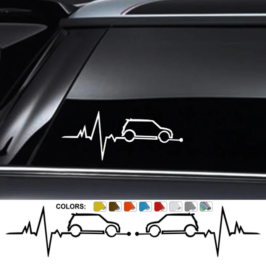 Car Window Heartbeat Sticker