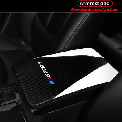 Almohadilla para reposabrazos de coche deportivo de cuero PU