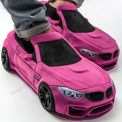 Vehicle Shape Car Plush Slippers 