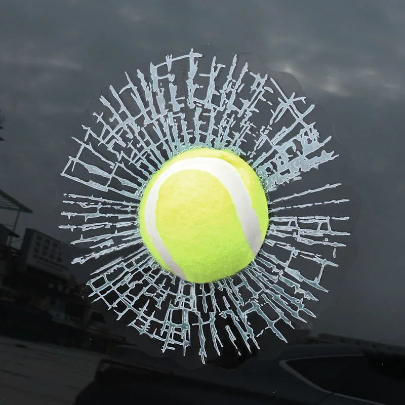 3D Sports Ball Crack Sticker