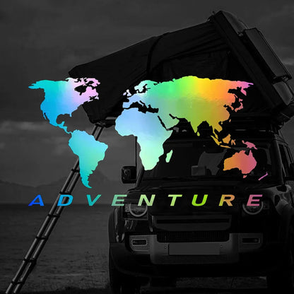 World Map Universal Sticker Car