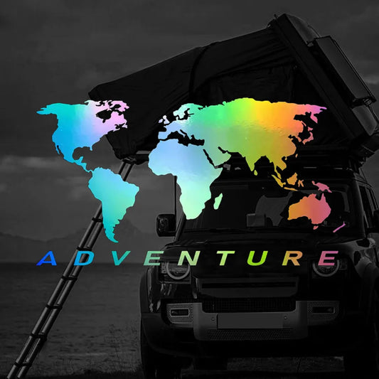 World Map Universal Sticker Car