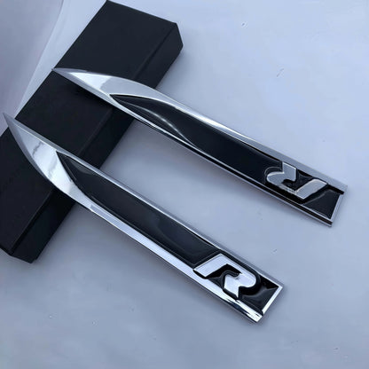 2Pcs R Line Car Stickers