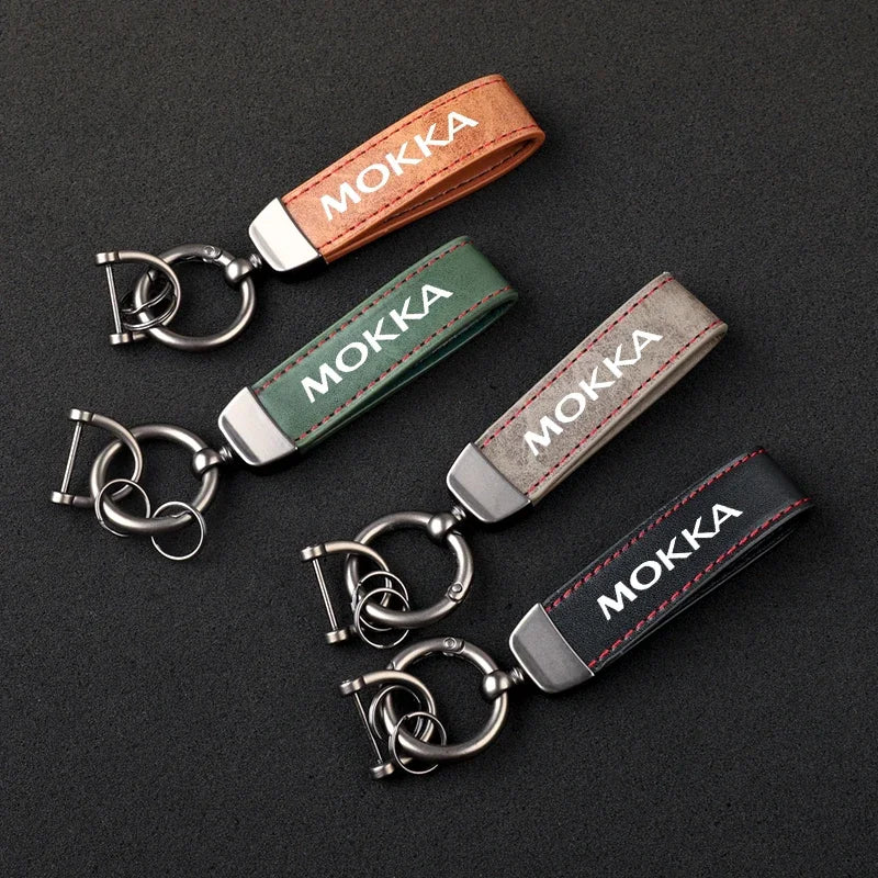 Mokka Leather Keychain 
