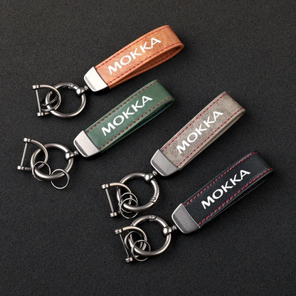 Mokka Leather Keychain 