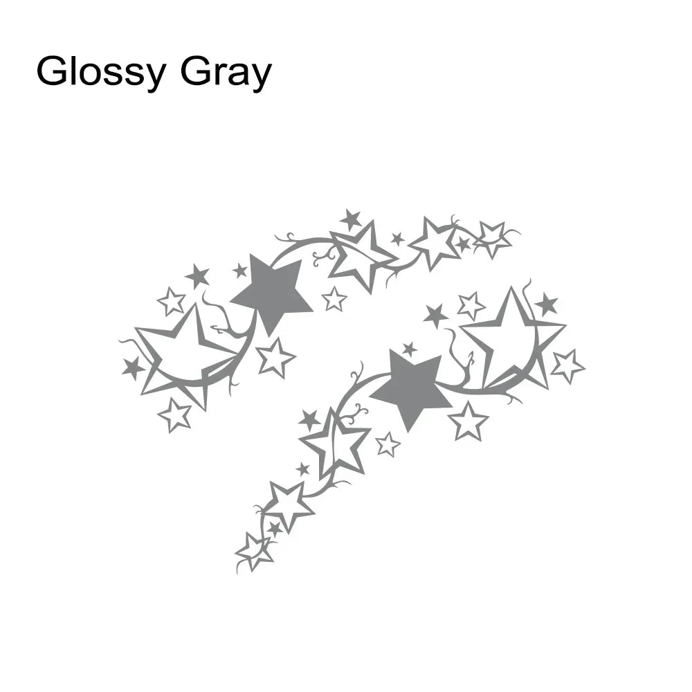 2Pcs Bright Star Car Side Stickers