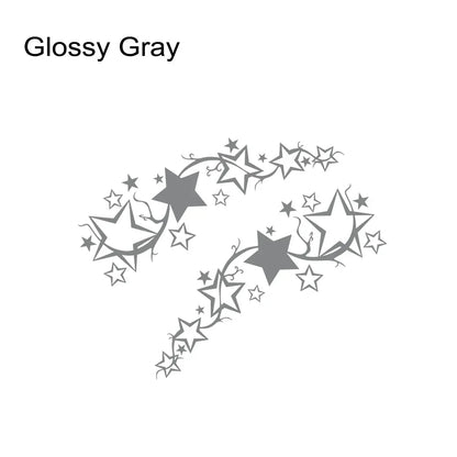 2Pcs Bright Star Car Side Stickers