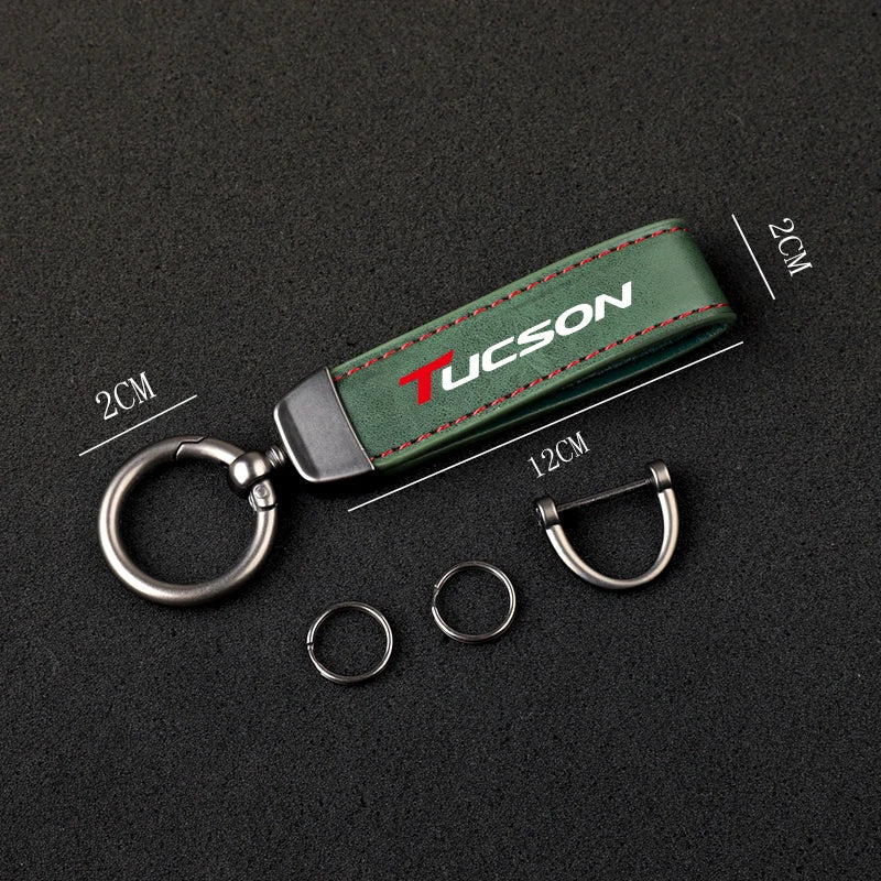 Tucson Leather Car Keychain HI