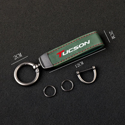 Tucson Leather Car Keychain HI