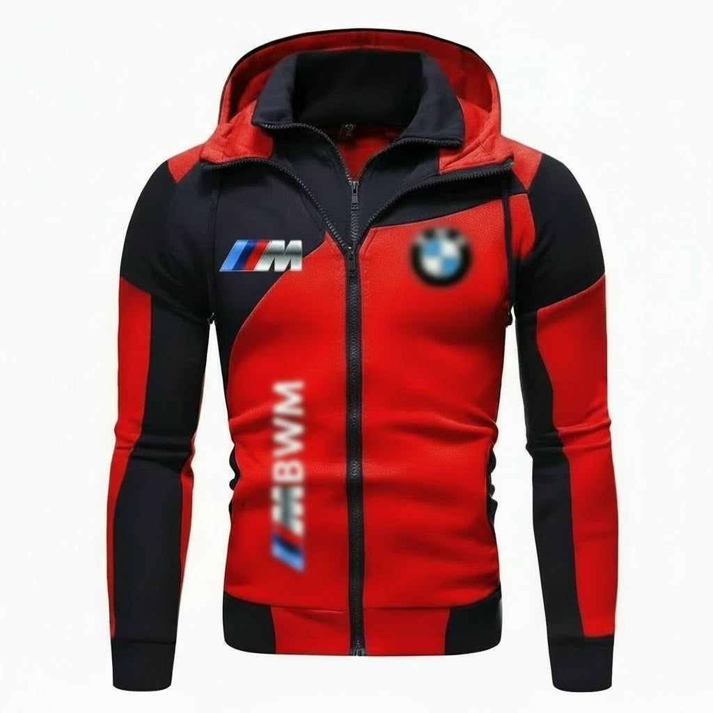 Men's Motorcycle Style Cotton Sweatshirt BW