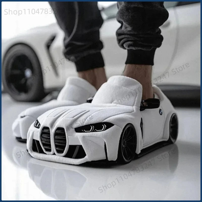 Vehicle Shape Car Plush Slippers 