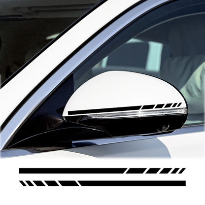 2PCS Stripes Sticker Rearview Mirror 