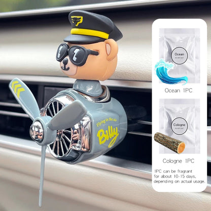 Pilot Bear Car Air Freshener