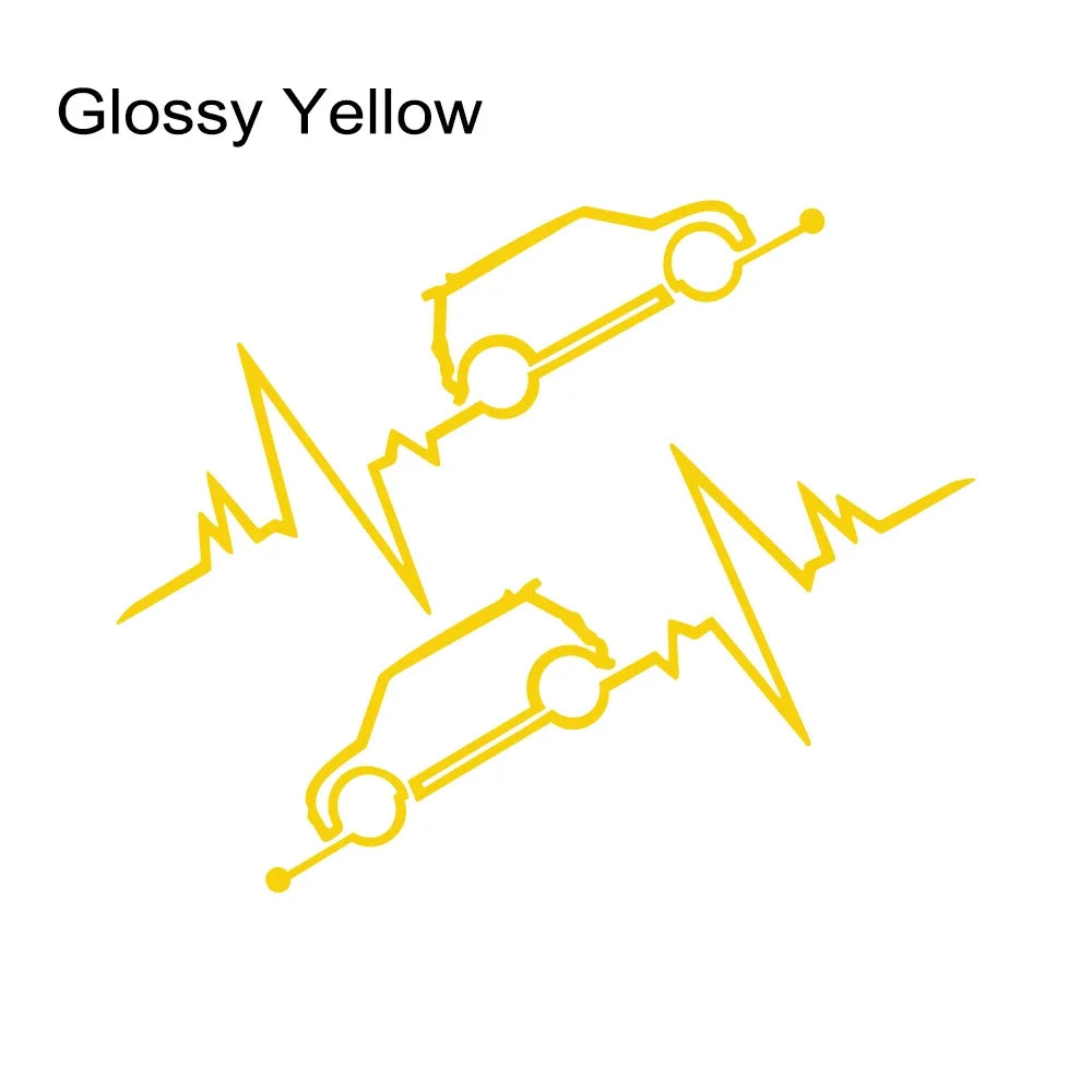 Car Window Heartbeat Sticker