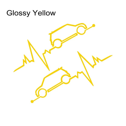 Car Window Heartbeat Sticker
