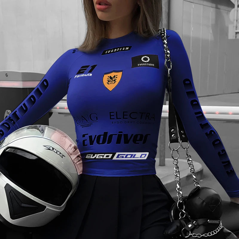 Women’s Racing Long Sleeve Crop Top