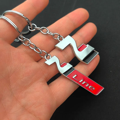 N Line Metal Keychain HI