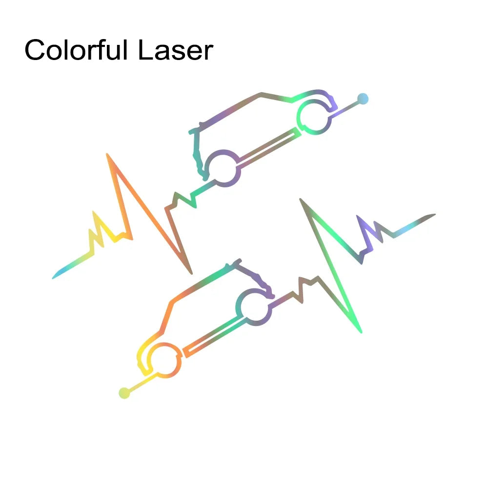 Car Window Heartbeat Sticker