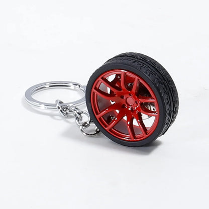 Car Wheel Rubber Keychain 