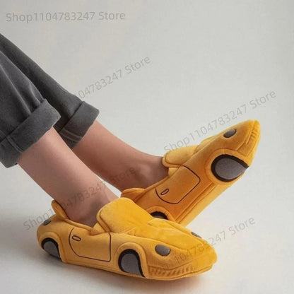 Vehicle Shape Car Plush Slippers 