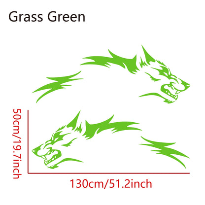 2PCS Wolf Car Stickers Waterproof Side