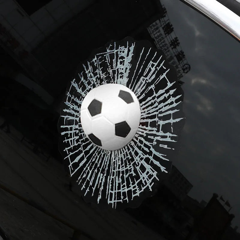 3D Sports Ball Crack Sticker